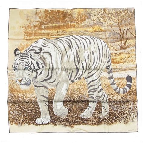 Hermes Silk Scarf “Tigre Du Bengale” 90 Cm Square 